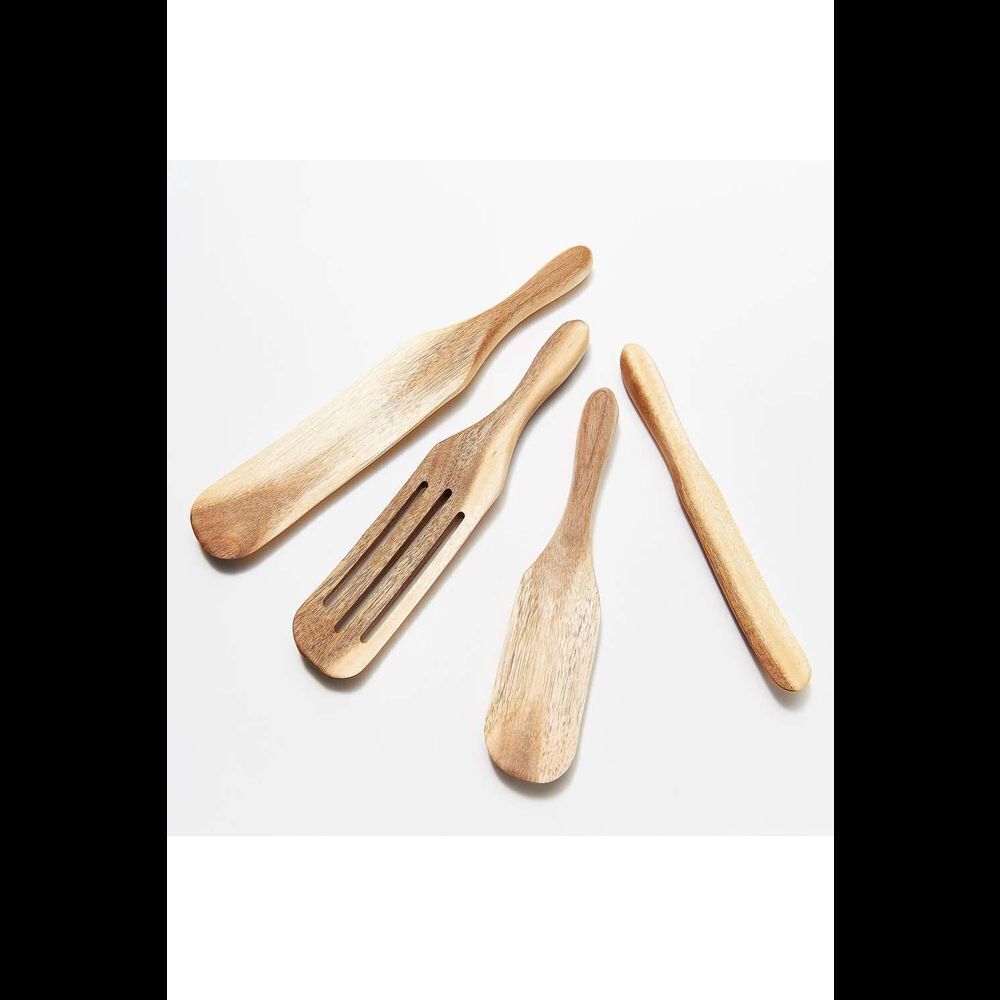 Mad Hungry 4-Piece Acacia Wood Spurtle Set